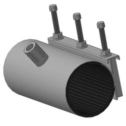 Хомут врезной ОД=67-74 L=150 нар. резьба ДУ25